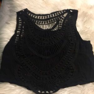 Black crop top